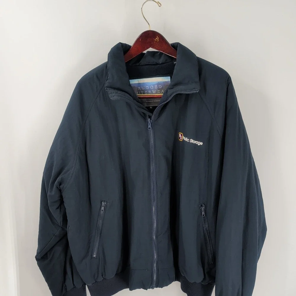 NWT Rugged Outerwear Water Resistant Fleece Full Parka Lined Zip Jacket Black XL